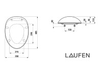 MEDIDAS ASIENTO y TAPA INODORO ALESSI ONE LAUFEN